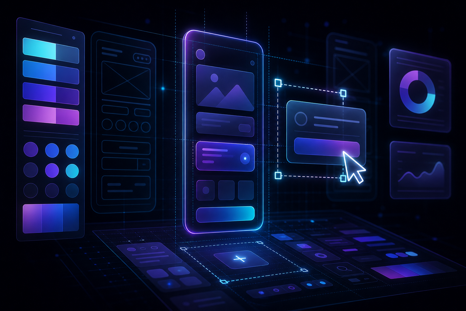 Design phase — UI/UX wireframes and pixel-perfect interface design