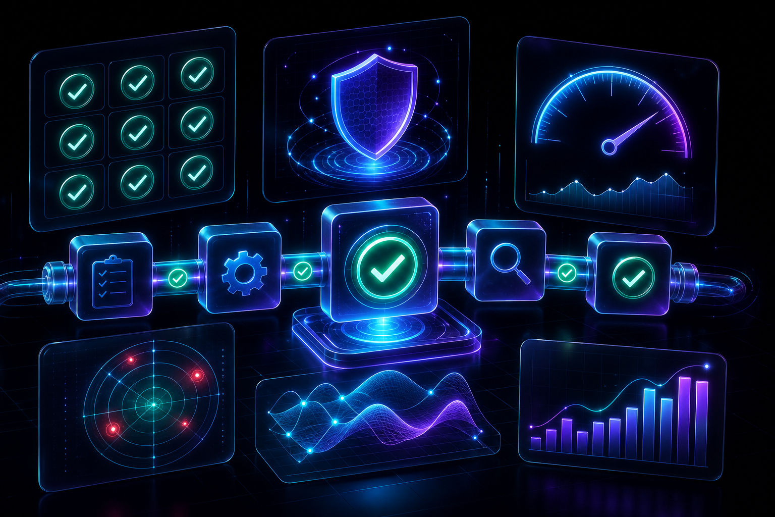 Testing phase — QA validation for performance, security, and reliability